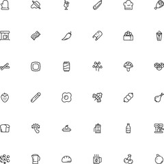 icon vector icon set such as: omelet, whiskey, cow, pie, zucchini, toadstool, twig, fly, fast, glove, shrimp, gourmet, ethnic, butcher, steak, lard, apple, suillus, tequila, aluminium, hat, burger