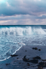 Moody beach waves from the shores of Nova Scotia 