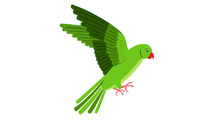 Indian parrot flying on air.