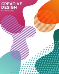 Modern abstract fluid shape background