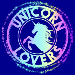 cute unicorn print. t shirt design with original  holographic calligraphic text .Kids magic slogan, for clothes, banner, girls, women, child. hand written text Make your own magic