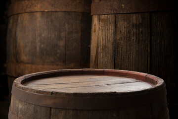 Barrels in the wine cellar, Porto, Portugal