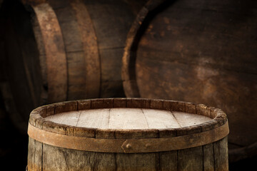 Barrels in the wine cellar, Porto, Portugal