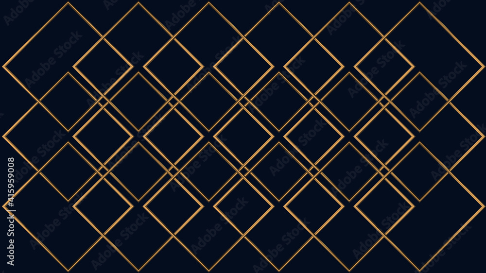 Poster abstract geometric vintage retro style pattern with lines gold texture background.