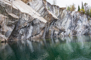 lake with rocks in karelia