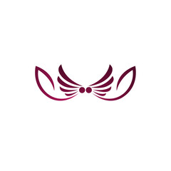 abstract people with wings logo concept  abstract people active sport logo