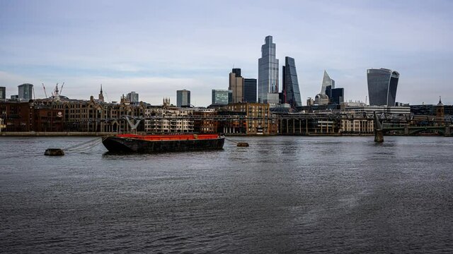 Looking towards the City of London