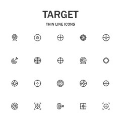 Target line icon set