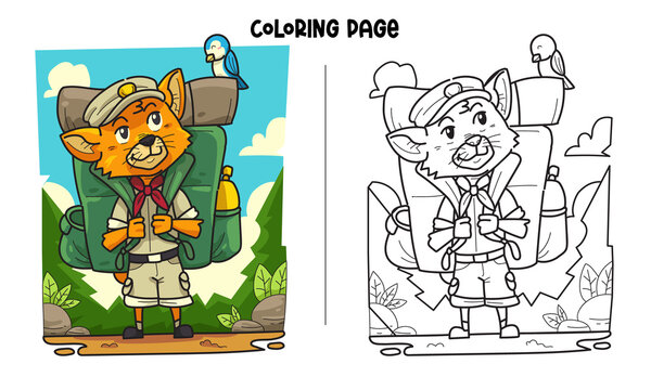 Fox Traveler With A Little Bird