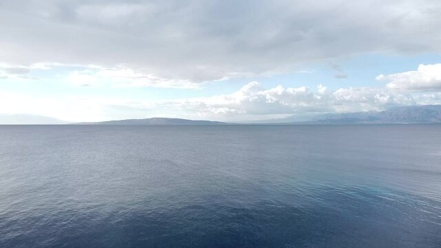 vista de alta mar desde arriba, palmar de ocoa, oceano tranquilo