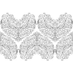 Seamless pattern, background In baroque, rococo, victorian, renaissance style. Trendy frolar vintage pattern. Colored vector illustration