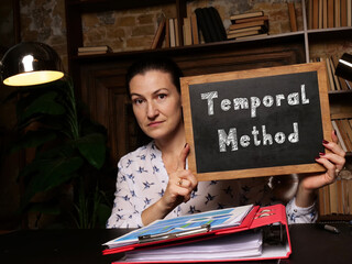 Business concept meaning Temporal Method with inscription on chalkboard.