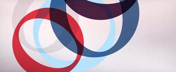 Ring geometric shapes, o letter repetition wallpaper. Abstract background for business or technology presentations, internet posters or web brochure covers