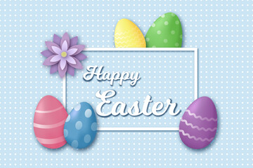 Happy Easter Eggs Flower