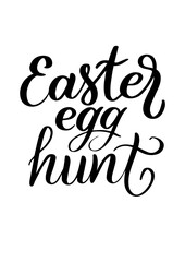 Easter egg hunt vector hand lettering illustration for greeting card, ad, promotion, poster, flier, postcard
