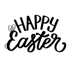 Happy Easter hand lettering. Vector typography illustration