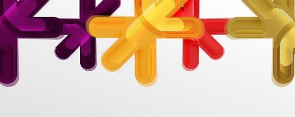 Abstract glossy crosses background for business or technology presentations, internet posters or web brochure covers