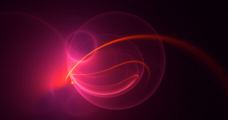 3D rendering abstract round light background