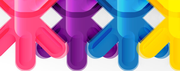Fototapeta premium Abstract glossy crosses background for business or technology presentations, internet posters or web brochure covers