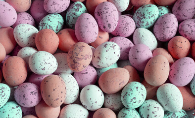 traditional colored eggs for easter holidays