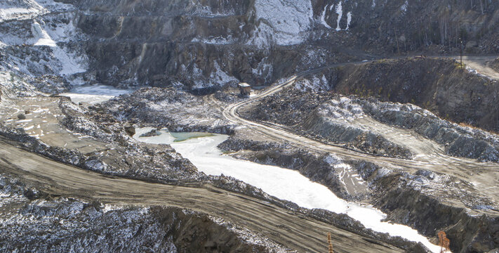 Graphite Quarry. Open Pit Mining Of Graphite