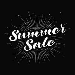 
summer sale lettering over black