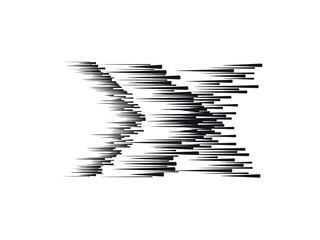 Speed Lines  . Vector Illustration .Technology  Logo . Design element . Abstract Geometric shape . 