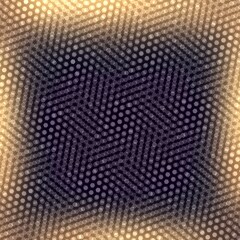 Golden geometric interactive pattern cover black background with shiny frame. Luxury trendy layout shimmering texture abstract illustration.