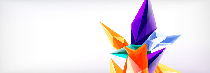 Vector 3d triangles and pyramids abstract background for business or technology presentations, internet posters or web brochure covers