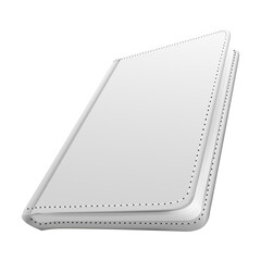 Realistic blank white book mockup. Book template isolated on white background