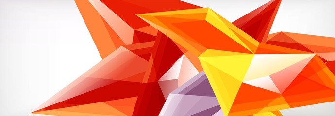 Vector 3d triangles and pyramids abstract background for business or technology presentations, internet posters or web brochure covers