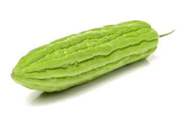 Bitter melon , Bitter gourd on white background