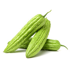 Bitter melon , Bitter gourd on white background