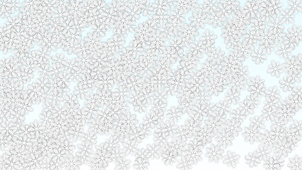 Christmas Vector Background with Falling Snowflakes. Isolated on Red Background. Realistic Snow Sparkle Pattern. Snowfall Overlay Print. Winter Sky. Papercut Snowflakes.