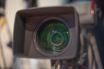 Plakat TV camera in recording