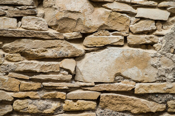 closeup of ancient stoned wall texture