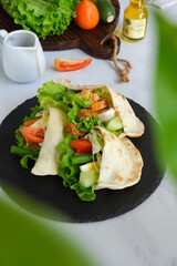 pita bread with vegetables 