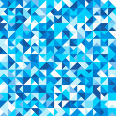 Abstract modern pattern with triangles. Random shades of blue. Vector background for covers, presentations and posters.