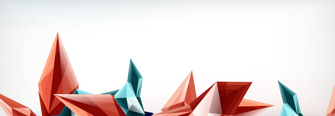 Vector 3d triangles and pyramids abstract background for business or technology presentations, internet posters or web brochure covers