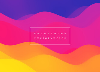 Abstract wavy background with modern gradient colors. Trendy liquid design. Modern pattern. Vector illustration for banners, flyers and presentation.
