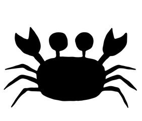 可愛いカニのシルエット