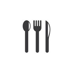 fork,spoon  icon vector illustration