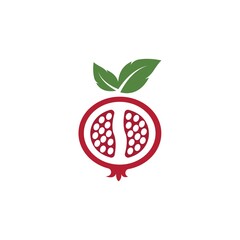 pomegranate fruits  icon vector illustration design