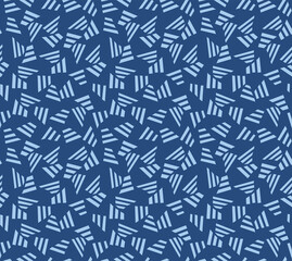 Japanese Funny Three Line Vector Seamless Pattern