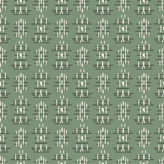 Japanese Tribal Embroidery Vector Seamless Pattern