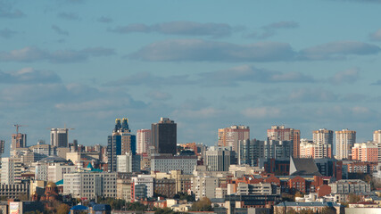 Sky over cityscape, Novosibirsk, Russia