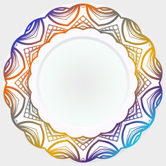 Vector Beautiful Contour Flower Mandala. Vector illustration