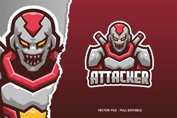 Monster Soldier E-sport Game Logo Template