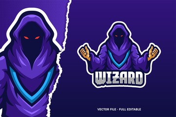 Wizard Demon E-sport Game Logo Template