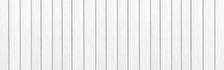 Obraz premium Panorama of Old white vintage wooden wall pattern and seamless background
